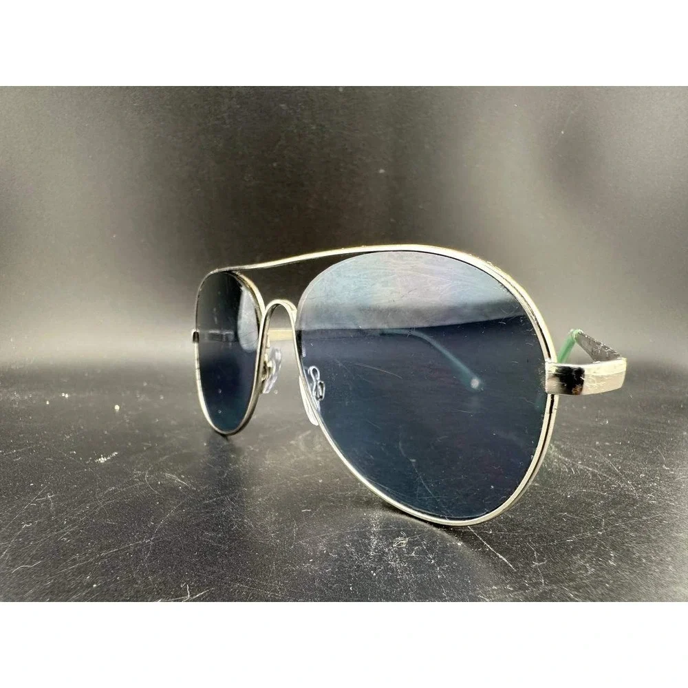 Nine West SR1217 Silver Aviator Sunglasses Dark Gradient Lens - 058 (84)